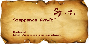 Szappanos Arnó névjegykártya